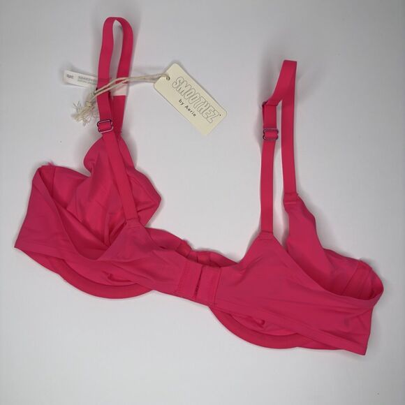 Smoothez Aerie Bra Full Coverage Sheer Mesh‎ Unlined Underwire Hot Pink 36B NEW - Picture 6 of 6